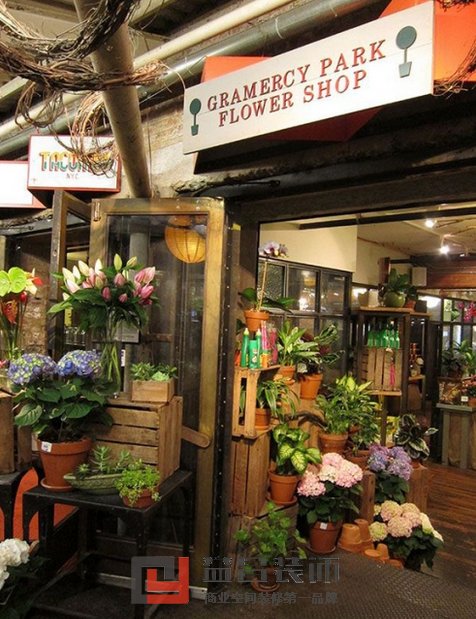 韩式花店在内部墙面色彩方面很有特色